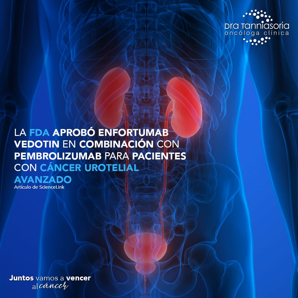 La FDA aprobó enfortumab vedotin en combinación con pembrolizumab para pacientes con cáncer urotelial avanzado