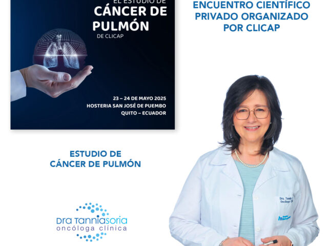 Dra Tannia Soria conferencista en el Estudio de Cáncer de Pulmón CLIPaP