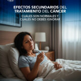 mujer con efectos tratamiento cancer