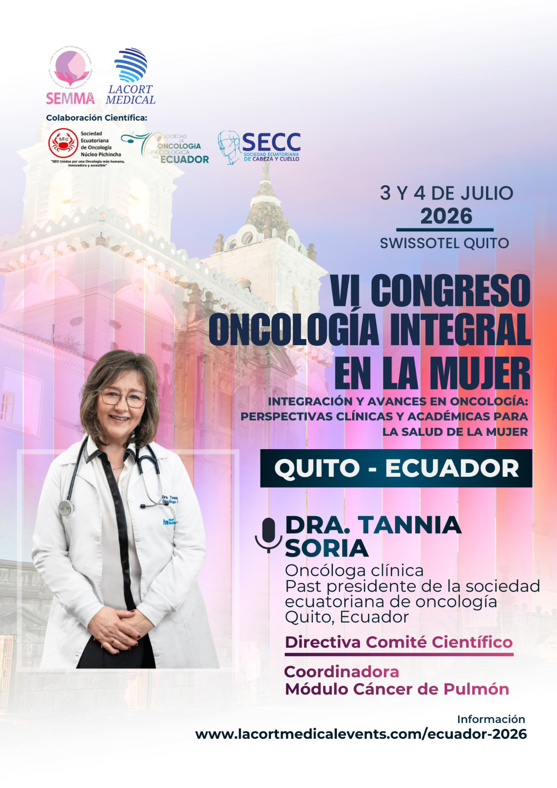 Dra. Tannia Soria participa en Congreso de Oncología Integral en la Mujer 2026